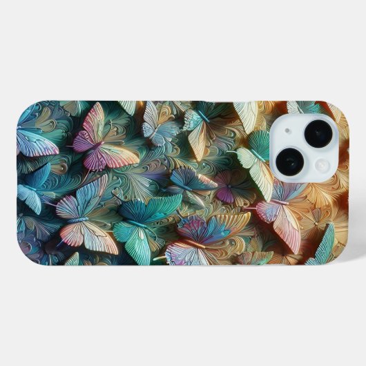Iridescent Butterfly Garden Case-Mate iPhone Case (Achterkant (horizontaal))