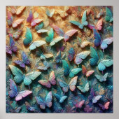 Iridescent Butterfly Garden Poster (Voorkant)