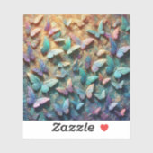 Iridescent Butterfly Garden Sticker (Vel)