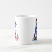 Iridescent Christmas Letter G with Snowman Koffiemok (Center)