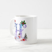 Iridescent Christmas Letter H with Snowman Koffiemok (Voorkant links)