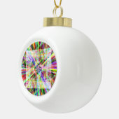 Iridescent Chrome Eleven Keramische Bal Ornament (Rechts)