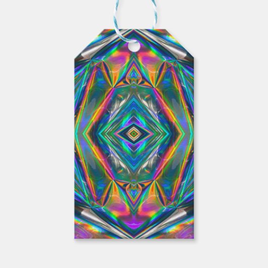 Iridescent Chrome Gift Labels Cadeaulabel (Voorkant)