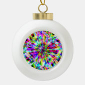 Iridescent Chrome Six Keramische Bal Ornament (Voorkant)
