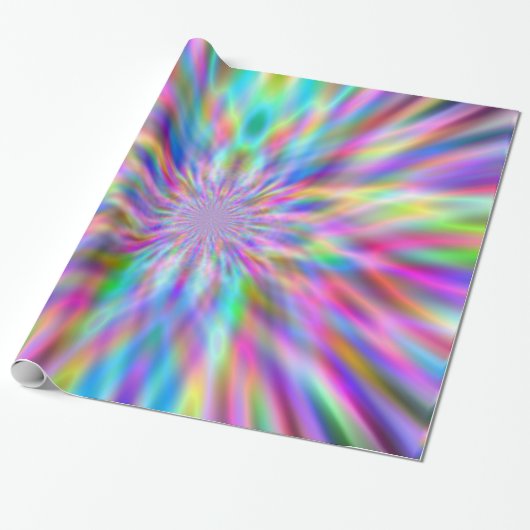 Iridescent Chrome Vier Cadeaupapier (Uitgerold)