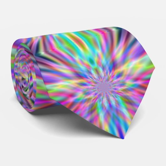 Iridescent Chrome Vier Stropdas (Opgerold)