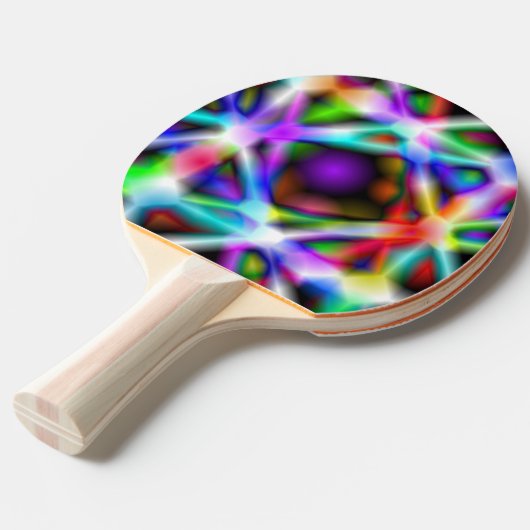 Iridescent Chrome Vijf Tafeltennisbatje (Voorkant Gekanteld)