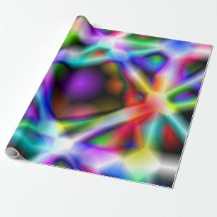 Iridescent chroom vijf cadeaupapier