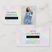 Iridescent cool mode stylist acteur model foto visitekaartje (Voorkant / Achterkant)