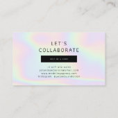 Iridescent cool mode stylist acteur model foto visitekaartje (Achterkant)