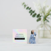 Iridescent cool mode stylist acteur model foto visitekaartje (Staand voorkant)