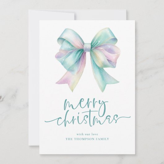 Iridescent Coquette 2026 Kalender Vrolijk Kerstfee Feestdagenkaart (Voorkant)