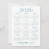 Iridescent Coquette 2026 Kalender Vrolijk Kerstfee Feestdagenkaart (Achterkant)