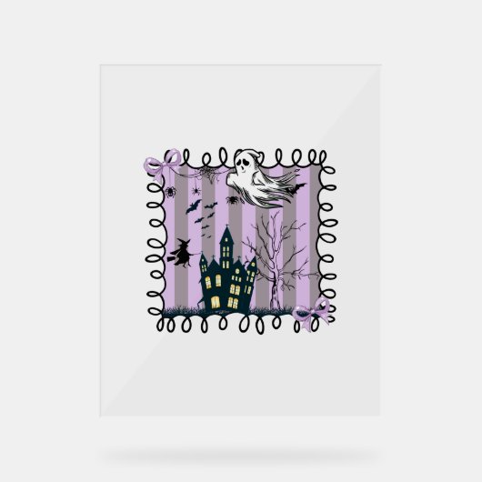 Iridescent Coquette Halloween Acryl Bord (Voorkant)