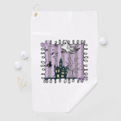 Iridescent Coquette Halloween Golfhanddoek (Insitu)