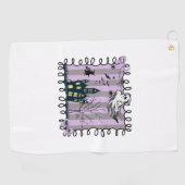 Iridescent Coquette Halloween Golfhanddoek (Horizontaal)
