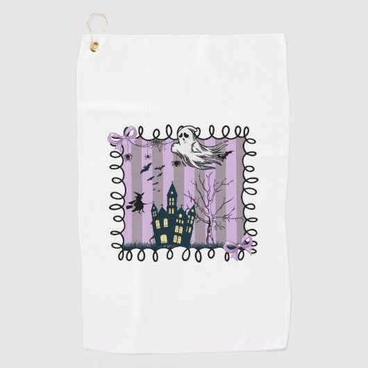 Iridescent Coquette Halloween Golfhanddoek (Voorkant)
