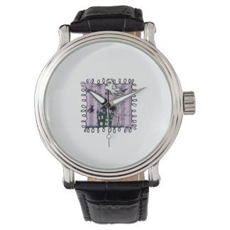 Iridescent Coquette Halloween Horloge