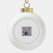 Iridescent Coquette Halloween Keramische Bal Ornament (Voorkant)