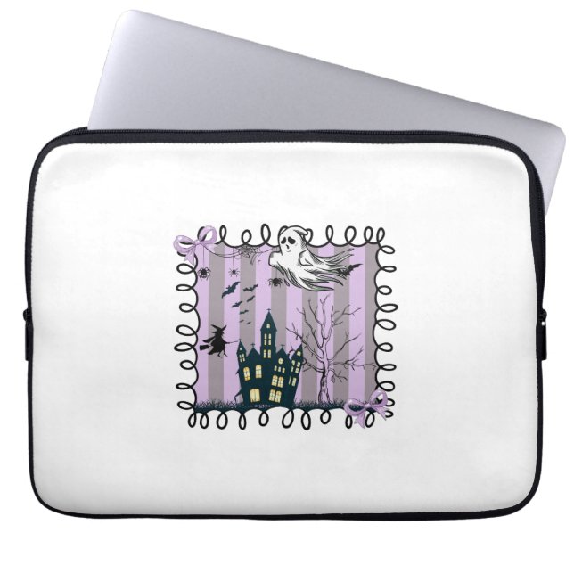 Iridescent Coquette Halloween Laptop Sleeve (Voorkant)