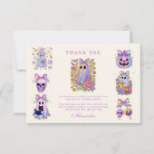 Iridescent Coquette Spooky ONE Halloween Bedankkaart (Voorkant)