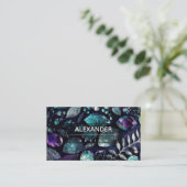 Iridescent Crystal Gemstenen, blauw, Blauwgroen, P Visitekaartje (Staand voorkant)