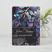 Iridescent Crystal Gemstenen, blauw, lavender Kaart (Staand voorkant)