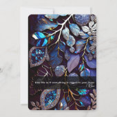 Iridescent Crystal Gemstenen, blauw, lavender Kaart (Achterkant)