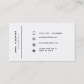 Iridescent Crystal Gemstenen, blauw, lavender Visitekaartje (Achterkant)