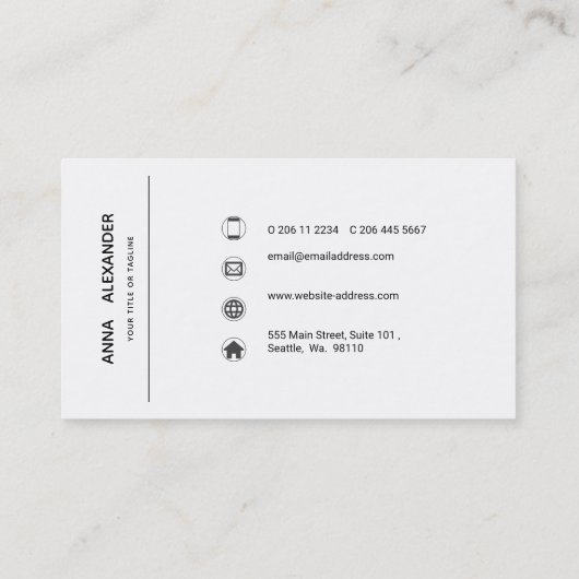 Iridescent Crystal Gemstenen, blauw, lavender Visitekaartje (Achterkant)