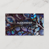 Iridescent Crystal Gemstenen, blauw, lavender Visitekaartje (Voorkant)