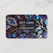 Iridescent Crystal Gemstenen, blauw, lavender Visitekaartje (Voorkant)