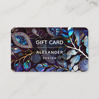 Iridescent Crystal Gemstenen, blauw, lavender Visitekaartje