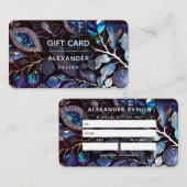 Iridescent Crystal Gemstenen, blauw, lavender Visitekaartje (Voorkant / Achterkant)