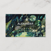 Iridescent Crystal Gemstenen, groen, moss, Blauwgr Visitekaartje (Voorkant)