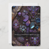 Iridescent Crystal Gemstenen, Paars, Violet, Gold Kaart (Achterkant)
