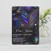 Iridescent Crystal Gemstenen, Paars, Violet, Gold Kaart (Staand voorkant)