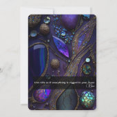 Iridescent Crystal Gemstenen, Paars, Violet, Gold Kaart (Achterkant)