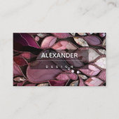 Iridescent Crystal Gemstone, roze Visitekaartje (Voorkant)