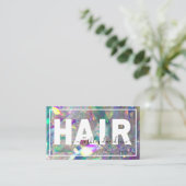 Iridescent Crystal | Haarstylist Visitekaartjes (Staand voorkant)