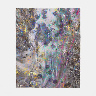 Iridescent Crystal Marble Galaxy Fleece Deken