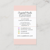 Iridescent Crystal Nail Salon - Nail Technicien Bu Visitekaartje (Achterkant)