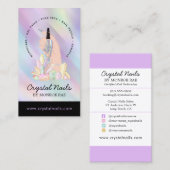 Iridescent Crystal Nail-technicus Beauty Salon Bu Visitekaartje (Voorkant / Achterkant)