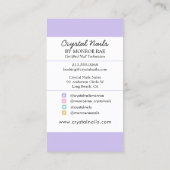 Iridescent Crystal Nail-technicus Beauty Salon Bu Visitekaartje (Achterkant)