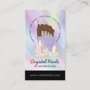 Iridescent Crystal Nail-technicus Beauty Salon Bu Visitekaartje