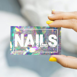 Iridescent Crystal | Nail-technicus Visitekaartje