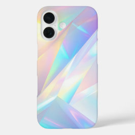 Iridescent Crystal Prism Holographic Design iPhone 16 Hoesje