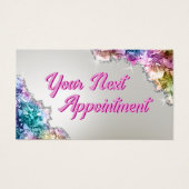 Iridescent crystals afspraakkaart visitekaartje (Voorkant)