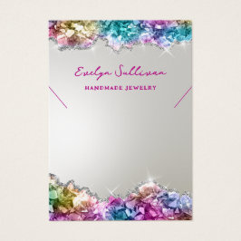 Iridescent crystals ketting display kaart