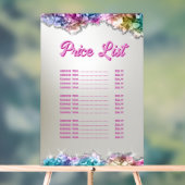 Iridescent Crystals prijslijst Acryl Bord (Neutraal)